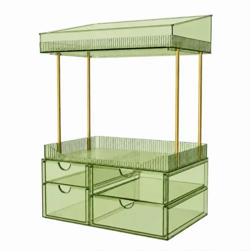 SNSLXH Organizer Trasparente per Trucchi a 4 Livelli