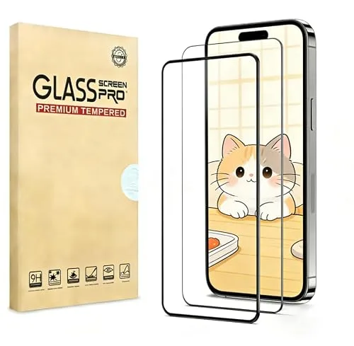 SNSLXH 6-Pack Tempered Glass for iPhone 16 Pro Max